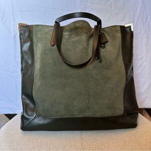 Coach leather large tote bag